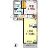 シャノワール 1LDKの間取り