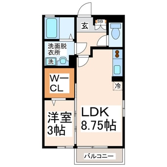 間取図 メゾンミューＡ　Ｂ