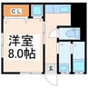 第12三共新町ハイツ 1Kの間取り
