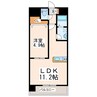グランパーク渡鹿 1LDKの間取り