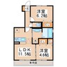 コートプレイス龍田Ⅴ 2LDKの間取り