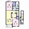 アン　アーブル　Ｂ 2LDKの間取り
