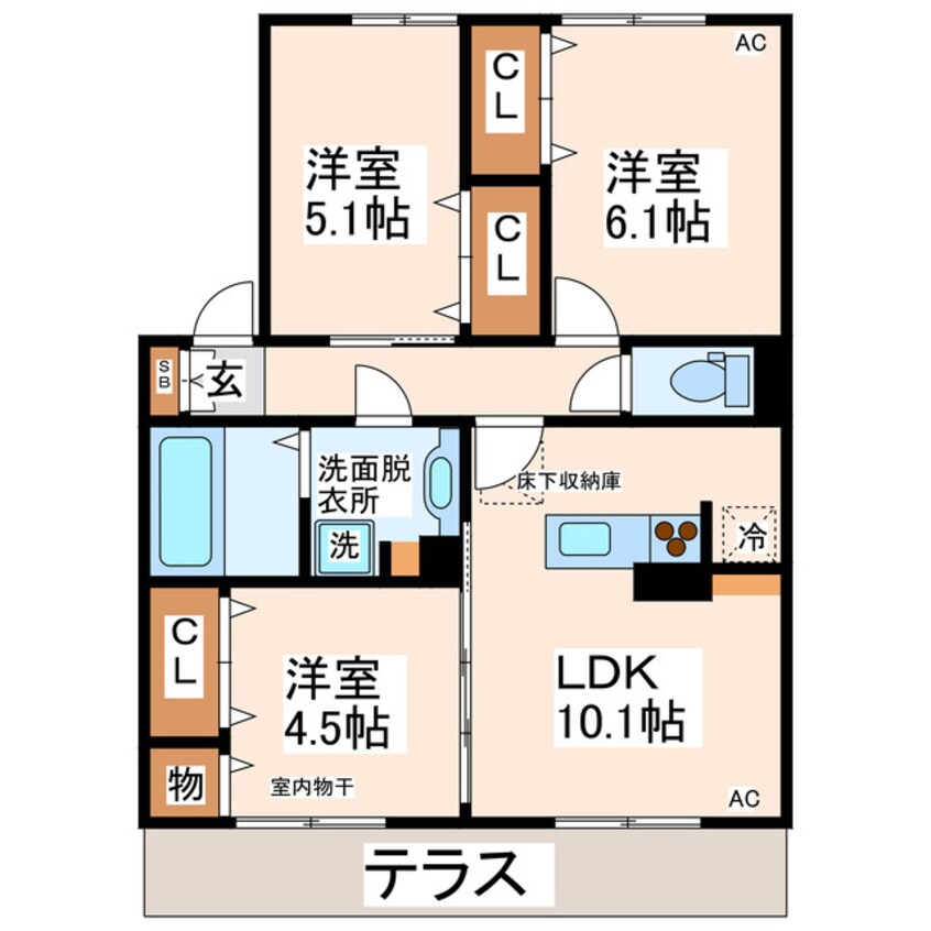 間取図 グレース　ソシア