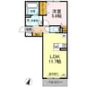 セキュレア須屋　J 1LDKの間取り