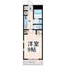 カーサセレーノ 1Kの間取り