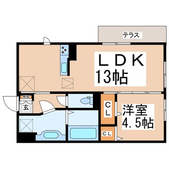 間取図 D-room飛田