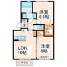 サンハイム須屋 2LDKの間取り