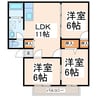 ウィンディアカク 3LDKの間取り