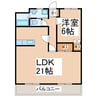 ラフォーレ自由ヶ丘B 1LDKの間取り