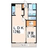 スライブ参番館 1LDKの間取り