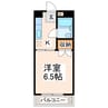 AFIELD坪井 1Kの間取り