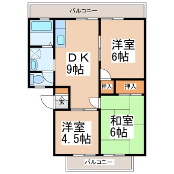 間取図 サンシティ-カク