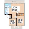 サンシティ-カク 2LDKの間取り