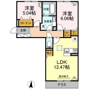 間取図 アンファン　ウルー