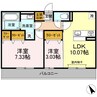 ボナール黒石 2LDKの間取り