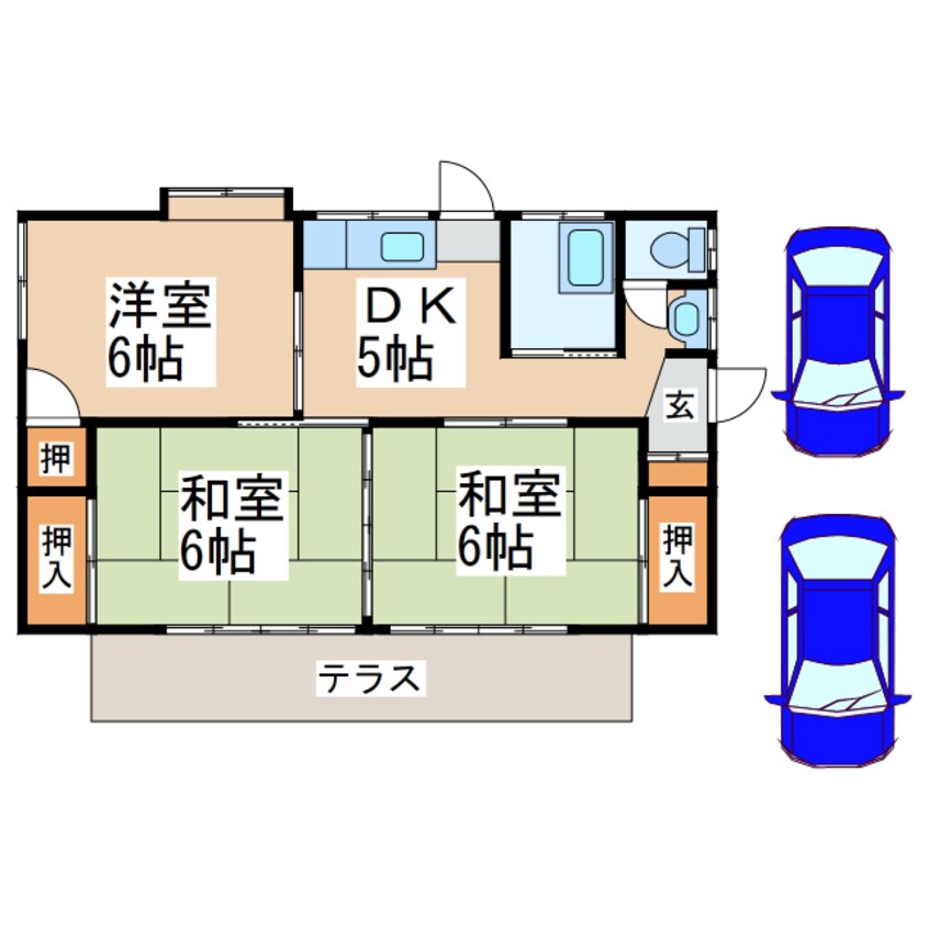 間取図 馬場貸家