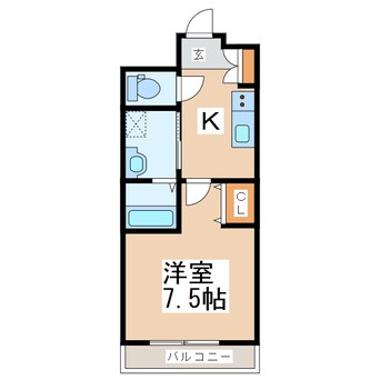 間取図 クロノス46熊大東Ⅱ