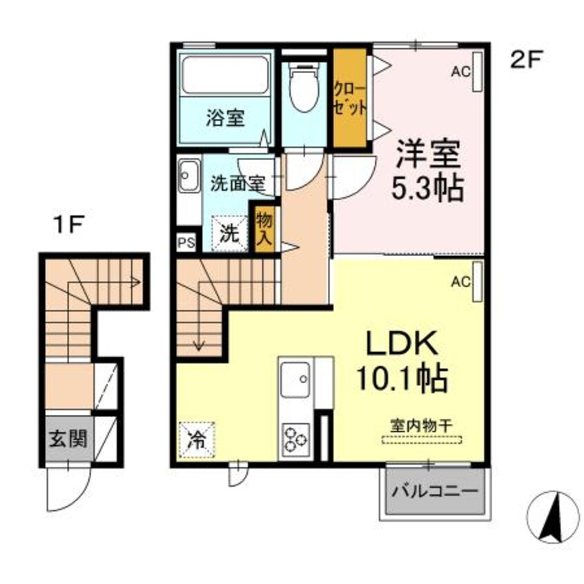 間取図 Dテラスウィット