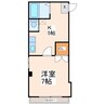 メゾンじゅん 1Kの間取り