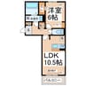 Ｄ’プレイスみずき台 1LDKの間取り