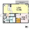 ロベッタ 1LDKの間取り
