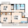 カメリアハウス 2LDKの間取り
