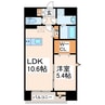 La vie claire Tuboi 1LDKの間取り