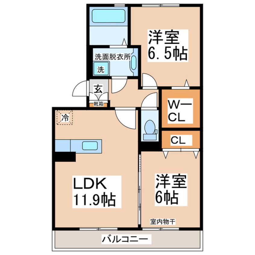 間取図 ヴァン・エスポワール　Ａ・Ｂ