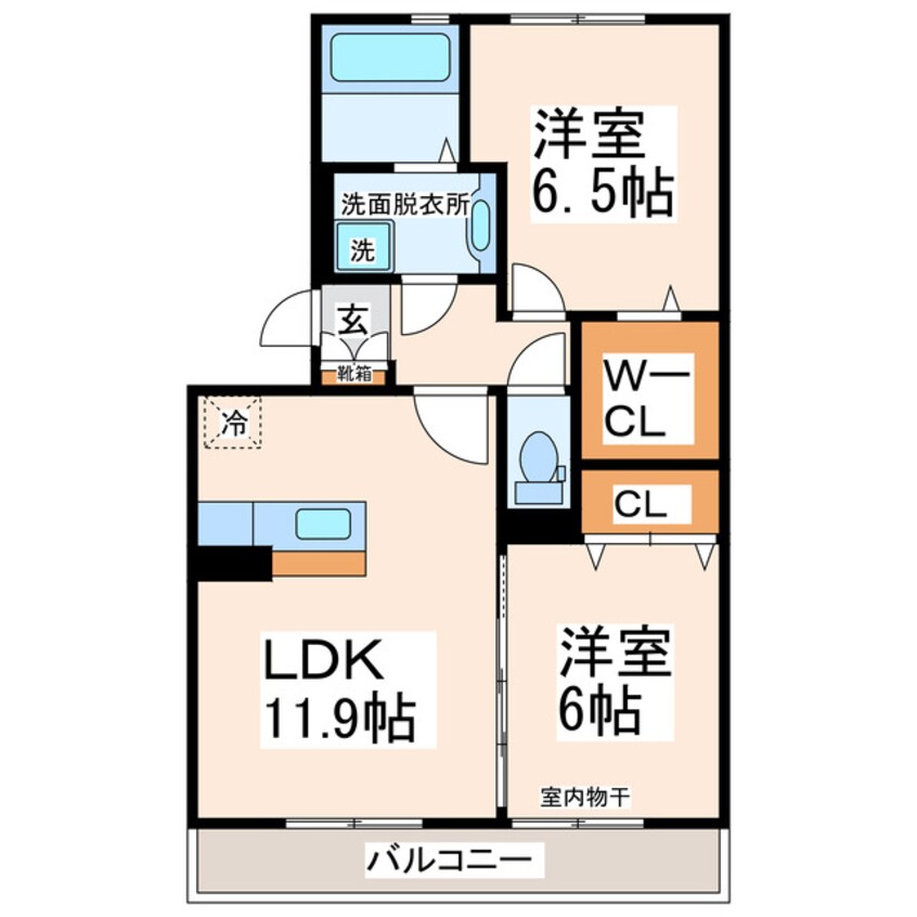 間取図 ヴァン・エスポワール　Ａ・Ｂ