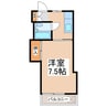 黒髪グリーンハイツ 1Kの間取り