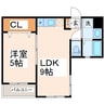 シエスタ坪井 1LDKの間取り