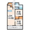 CHAINON楡木 2LDKの間取り
