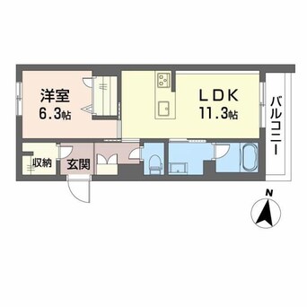 間取図 熊本電気鉄道藤崎線/黒髪町駅 徒歩14分 2階 建築中