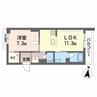 シャーメゾン壺川 1LDKの間取り