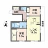 シャーメゾン壺川 2LDKの間取り
