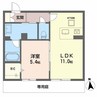 ヴェルメゾン須屋 1LDKの間取り