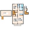 サンコート 2LDKの間取り
