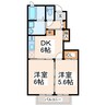 サンコート 2DKの間取り