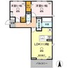 セキュレア合志 2LDKの間取り