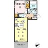 リバーサイド竜田口駅前 1LDKの間取り