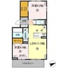リバーサイド竜田口駅前 2LDKの間取り