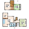 植木木留貸家 4LDKの間取り