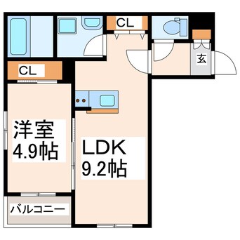 間取図 グランソレイユ坪井