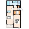 ＢＲＡＶＥＢＡＳＥ黒髪 1LDKの間取り