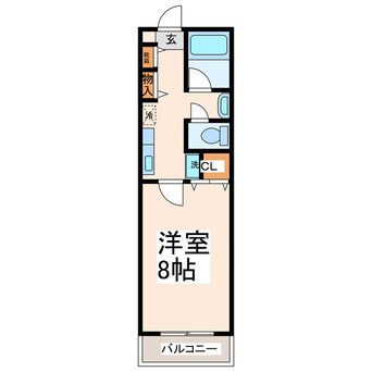 間取図 熊本市営バス/保田窪入口 徒歩2分 3階 築28年