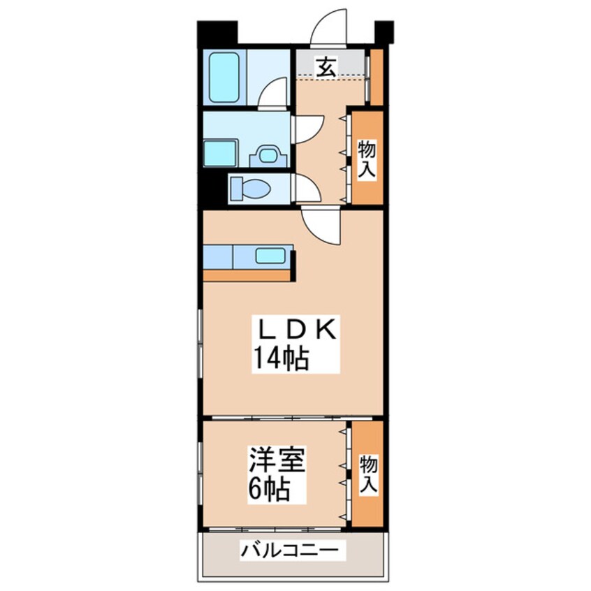 間取図 熊本市電Ａ系統<熊本市交通局>/健軍町駅 徒歩20分 3階 築20年