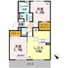 産交バス（熊本市周辺）/下南部 徒歩5分 1階 築12年 2LDKの間取り