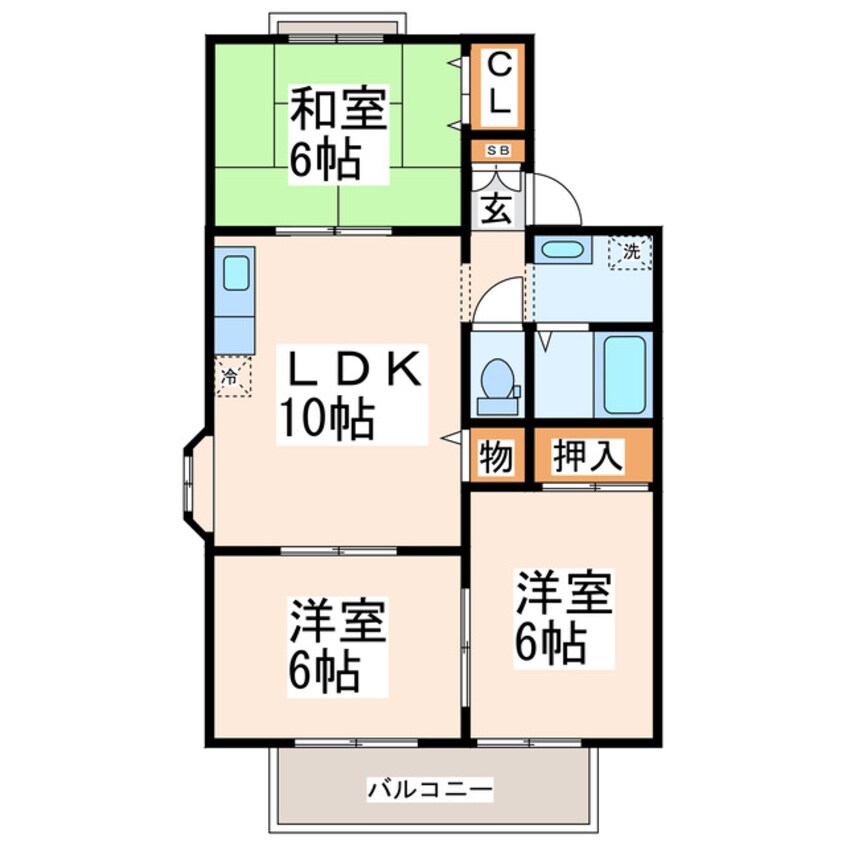 間取図 セジュール武蔵ヶ丘Ａ・Ｂ