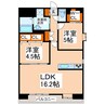 Cloud9 2LDKの間取り