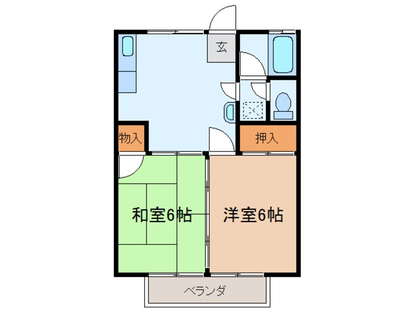 間取図 出居ハイツ